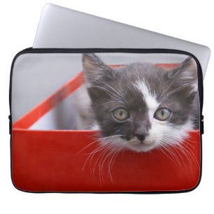 Capa Para Notebook Bebês Mais Pobres Black & White Kitten