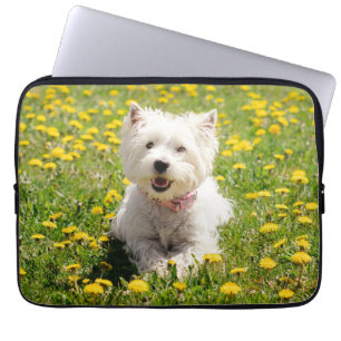 Capa Para Notebook Bebês Mais Pobres Cachorro Ocidental em Dandelio