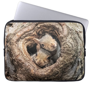 Capa Para Notebook Bebês Mais Pobres Dois esquilos jovens