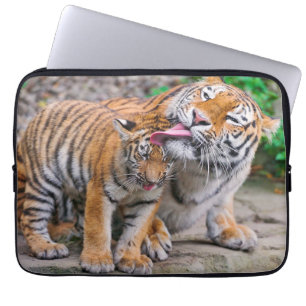 Capa Para Notebook Bebês Mais Pobres Família de Tigres Siberianos
