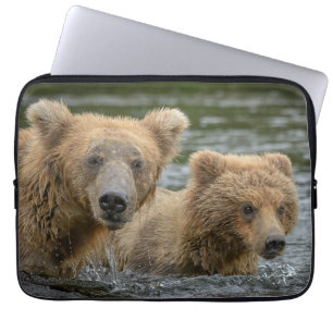 Capa Para Notebook Bebês Mais Pobres Urso-Mama e Cubos