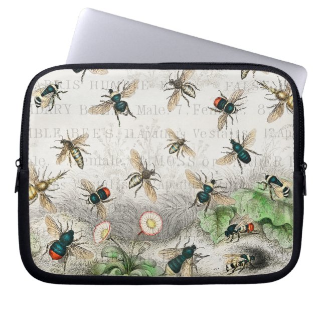 Capa Para Notebook Bee Honey Queen Bees Antique (Frente)