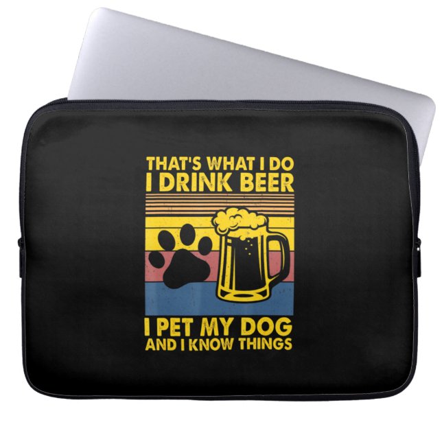 Capa Para Notebook Beer Beer Beber Cerveja Eu Coloquei Meu Cachorro A (Frente)