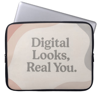 Capa Para Notebook Beige and grey marble tones AI art 