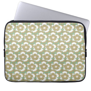 Capa Para Notebook Beige venenoso e floral verde Dianthus Barbatus