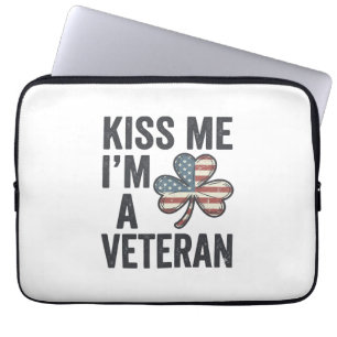 Capa Para Notebook Beije Me Eu Sou Um Trevo De Veterano Camisa Vintag