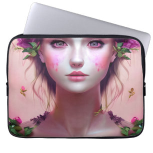 Capa Para Notebook Bela Arte Fantástica de Mulher Encantada e Encanta