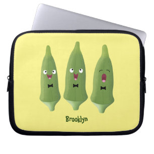 Capa Para Notebook Bela caricatura de okra