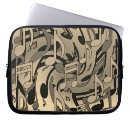 Capa Para Notebook Bela Música Notas Musicais Sepia Agradáveis e Anim