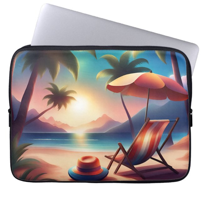 Capa Para Notebook bela praia (Frente)