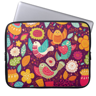 Capa Para Notebook Belas aves, flores, poster artístico