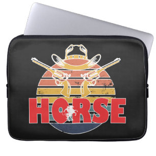 Capa Para Notebook Beleza e Graça dos Cavalos Vintage Equestre