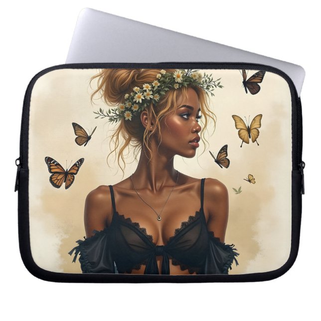 Capa Para Notebook Beleza Etérea em Flor (Frente)