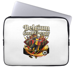 Capa Para Notebook Bélgica Gol Energia Esqueleto Atacante Nações Negr