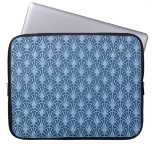 Capa Para Notebook Belo Blue Vintage Padrão de Ventilador Japonês