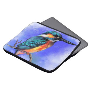 Capa Para Notebook Belo Bolsa de laptop de Ave de Kingfisher