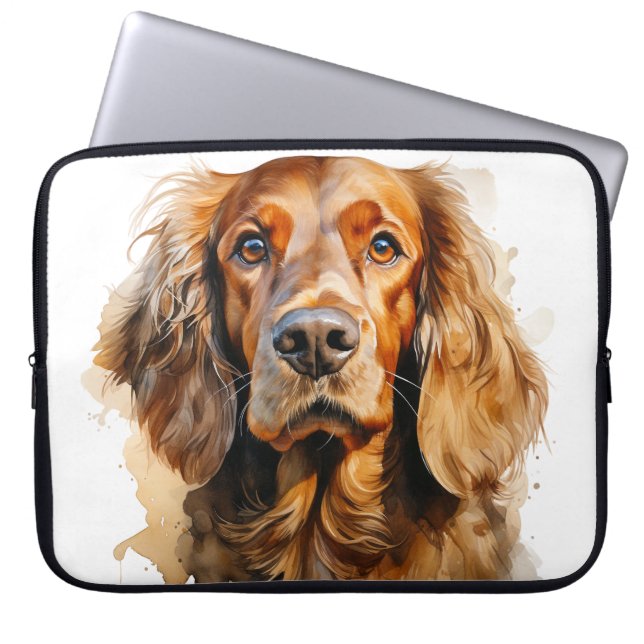 CAPA PARA NOTEBOOK BELO CACHORRO VERMELHO IRLANDÊS (Frente)