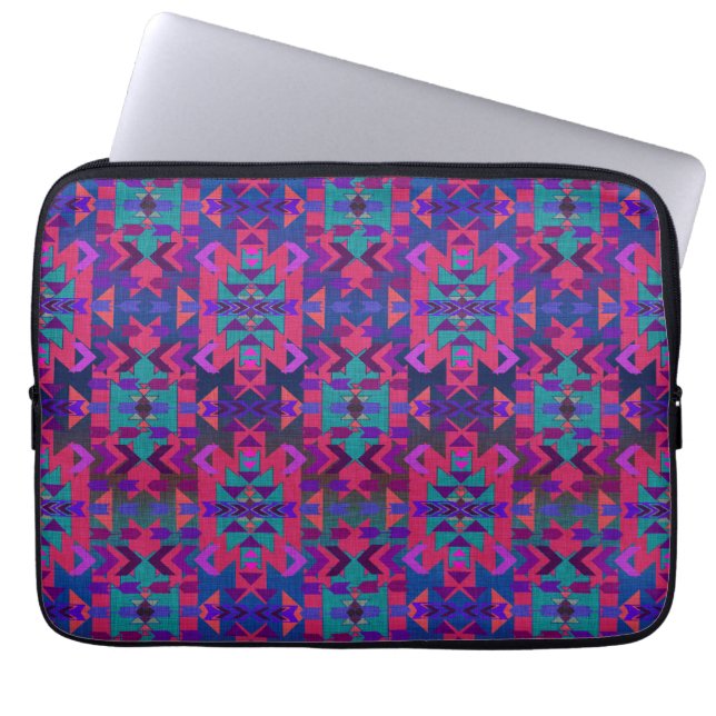 Capa Para Notebook Belo estilo azul e rosa no sudoeste (Frente)
