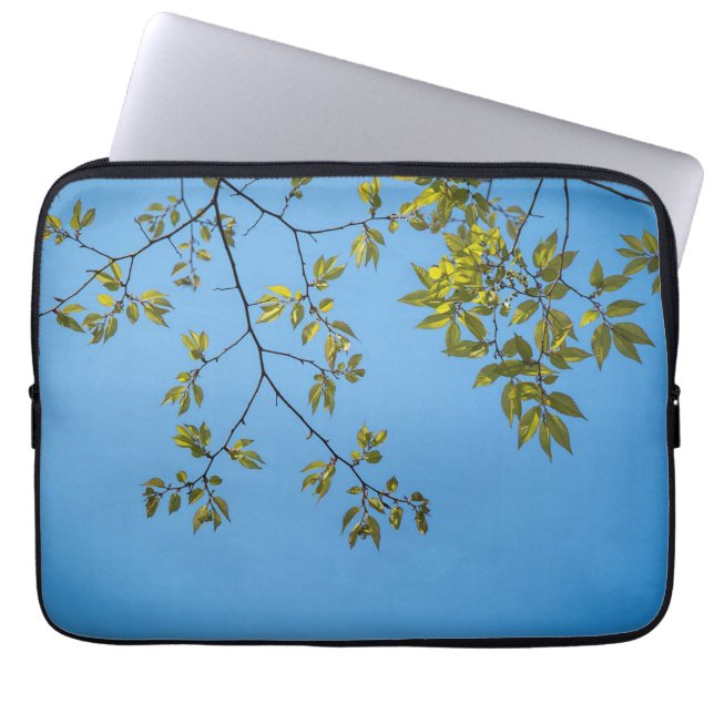 Capa Para Notebook belo galho com abraço verde e amarelo (Frente)