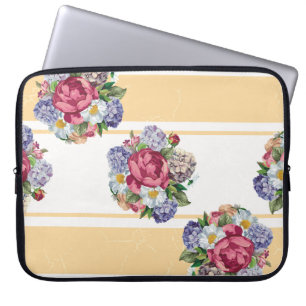 Capa Para Notebook Belo padrão floral sem costura com hydrangea p