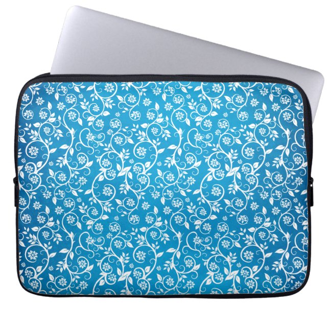 Capa Para Notebook Belo Padrão Geométrico Azul (Frente)
