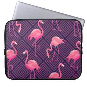 Capa Para Notebook Belo padrão tropical sem costura com flam rosa