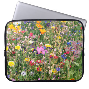 Capa Para Notebook belo prado colorido de flores silvestres
