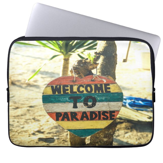 Capa Para Notebook Bem-vindo ao Paraíso Beach Ocean (Frente)