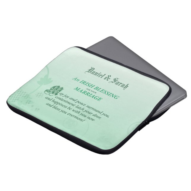 Capa Para Notebook Bênção de Felicitações de Casamento Irlandês (Frente Topo)