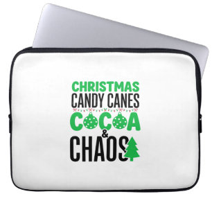 Capa Para Notebook Bengalas de Natal Cacau Caos Design