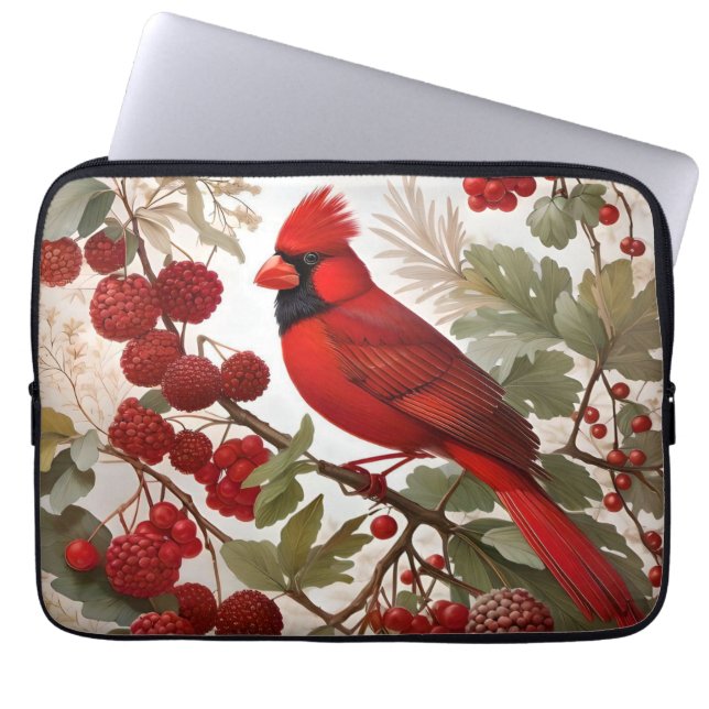 Capa Para Notebook Berries Vermelho norte Cardinal (Frente)