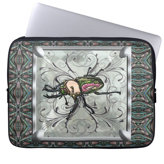 Capa Para Notebook Besouro Arco-Íris (Frente)