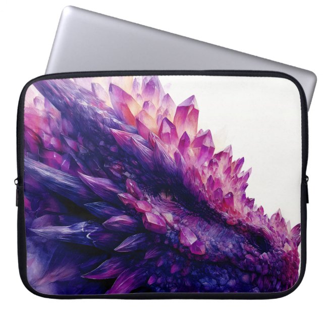 Capa Para Notebook Besta de Dragão Cristal Ametista Fantasma (Frente)