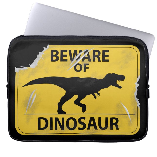 Capa Para Notebook Beware do dinossauro (danificado) (Frente)