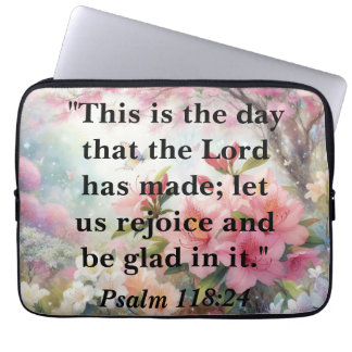 Capa Para Notebook Bible motivational text on floral watercolor