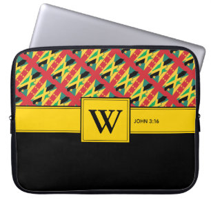 Capa Para Notebook Bíblia JAMAICA GRENADA Monograma Laptop cristã