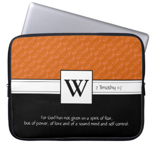 Capa Para Notebook BÍBLIA Monograma - Laptop de Escritura Cristã SEM 