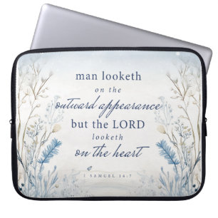 Capa Para Notebook Bíblia Verso 1 Samuel 16:7 Watercolor