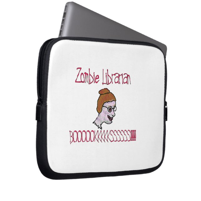 Capa Para Notebook Bibliotecário Zombie (Frente Esquerda)
