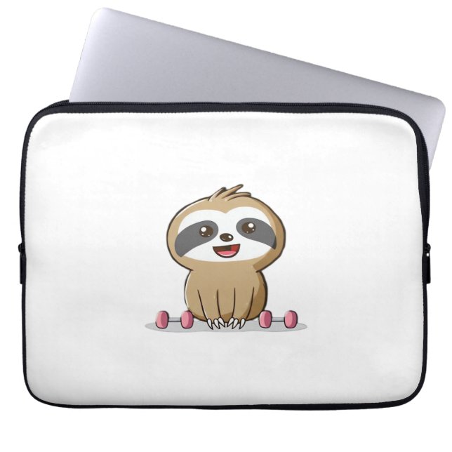 Capa Para Notebook Bicho-Preguiça Chibi Fofo Malhação � Animal de Aca (Frente)