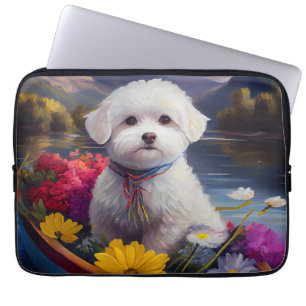Capa Para Notebook Bichon Frise em um Aliado: Uma Aventura Cênica