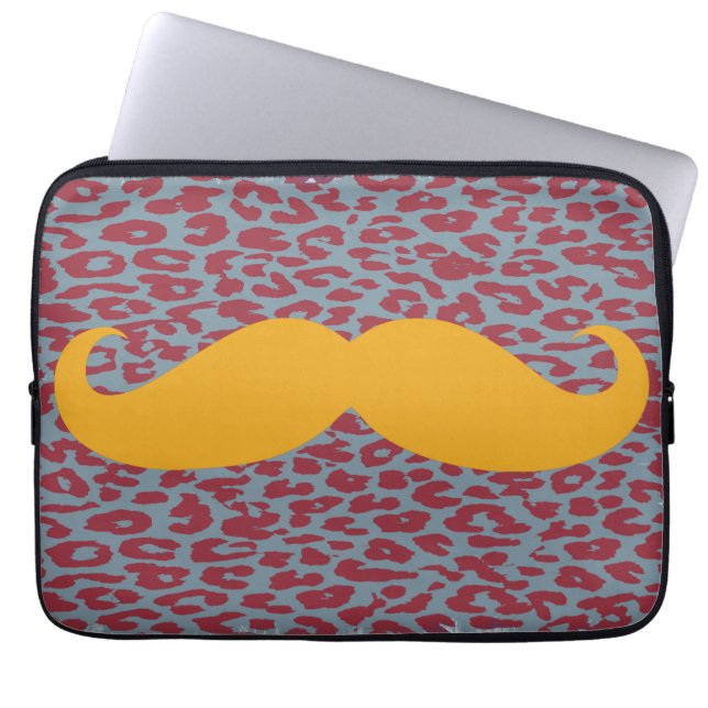 Capa Para Notebook Bigode alaranjado engraçado (Frente)