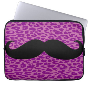Capa Para Notebook Bigode Negro na Impressão Leopardo