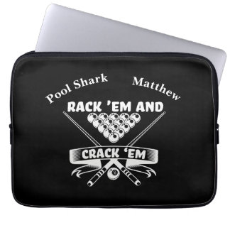 Capa Para Notebook Billiards Motto Com Cues E Bolas