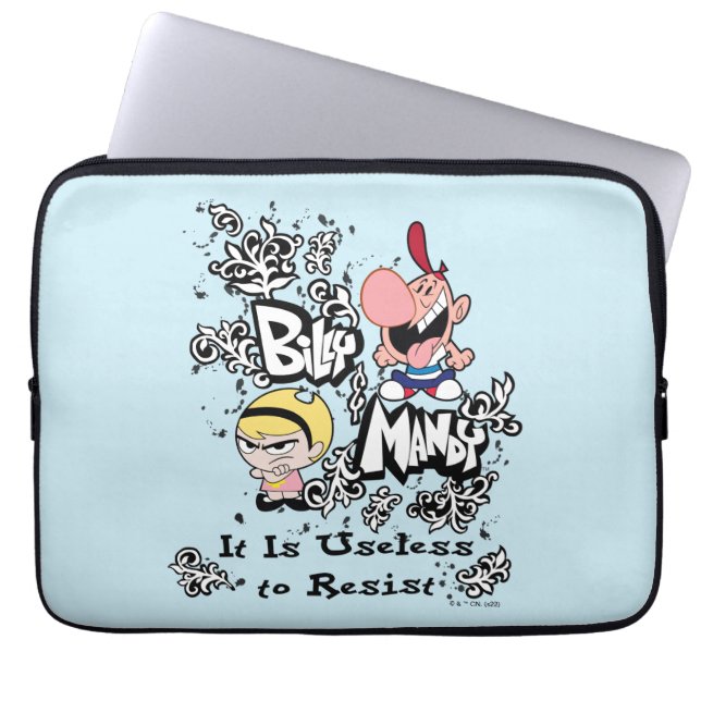Capa Para Notebook Billy & Mandy - Inútil resistir (Frente)