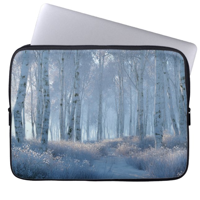 Capa Para Notebook Birch Radiant Snow Forest  (Frente)