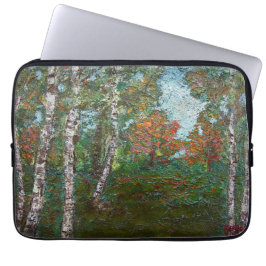 Capa Para Notebook Birch Trees em uma Floresta Woodland (por Kimon Lo