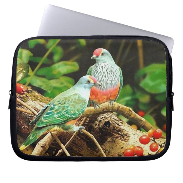 Capa Para Notebook Bird green_funda (Frente)