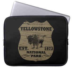 Capa Para Notebook Bisão Vintage Parque Nacional de Yellowstone