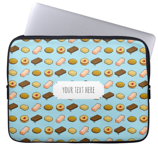 Capa Para Notebook Biscoitos e cookies de arte divertida com texto (Frente)